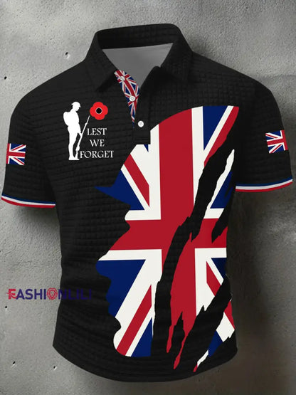 Men’s Remembrance Day Lest We Forget Short Sleeve Shirt Black / S