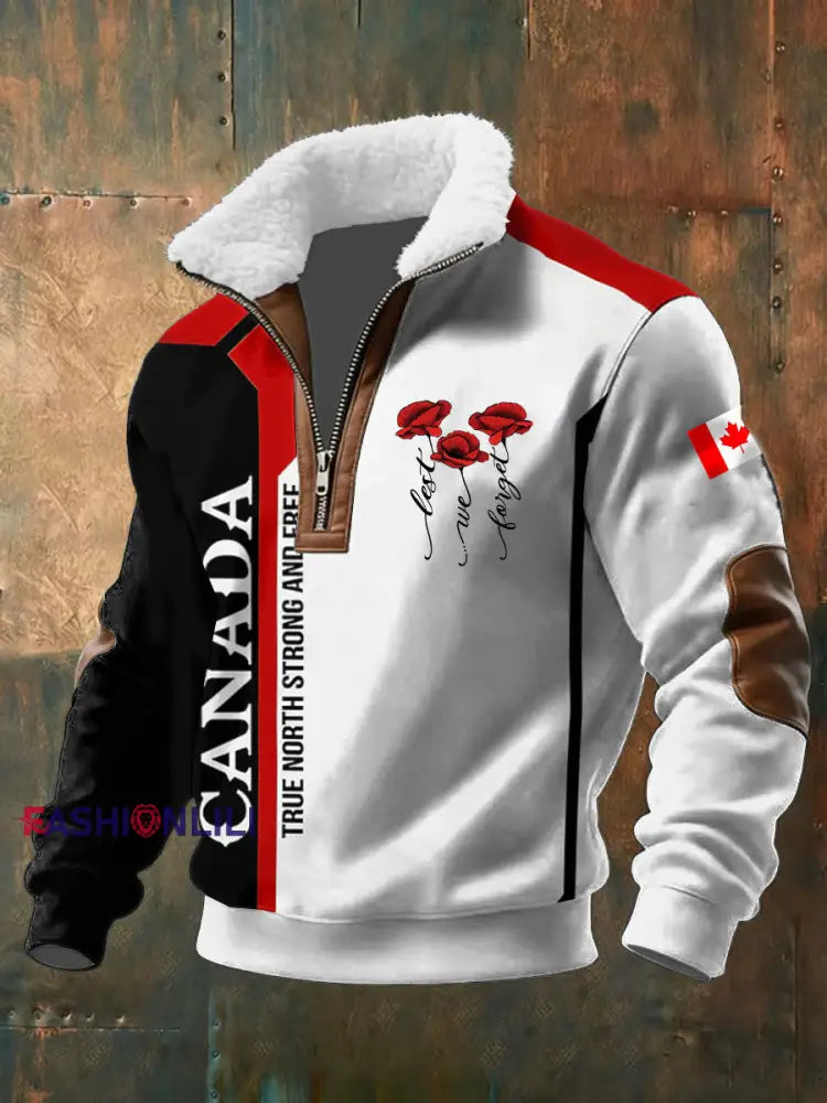 Men’s Remembrance Day Printed Casual Top White / S