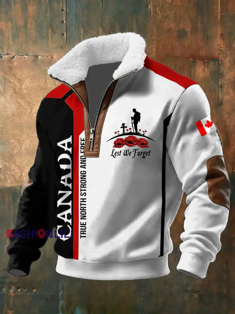 Men’s Remembrance Day Printed Casual Top White / S