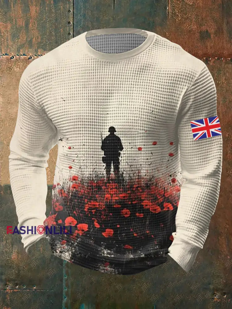 Men’s Remembrance Day Waffle Top As picture / S