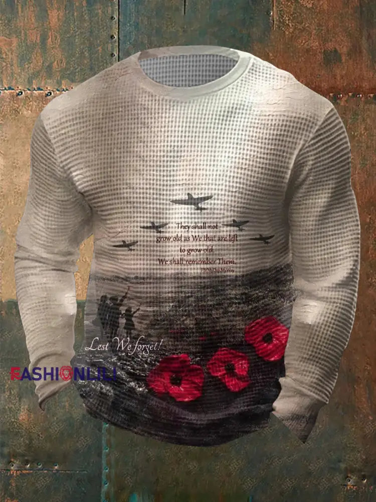 Men’s Remembrance Day Waffle Top As picture / S