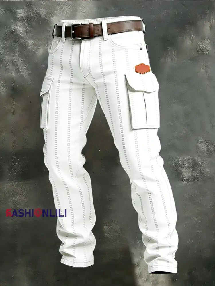 Men’s Retro Business Style Casual Work Trousers