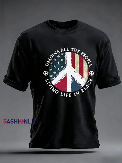 Men’s Retro Classic Legendary Rock Band Print Gift For Fans Casual Short Sleeve T-Shirt Black / S