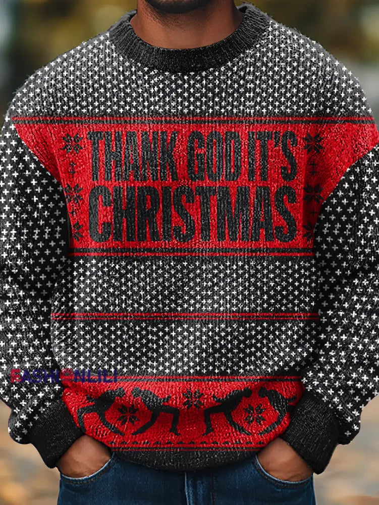 Men’s Rock Band Inspired Christmas Holiday Sweater As picture / S