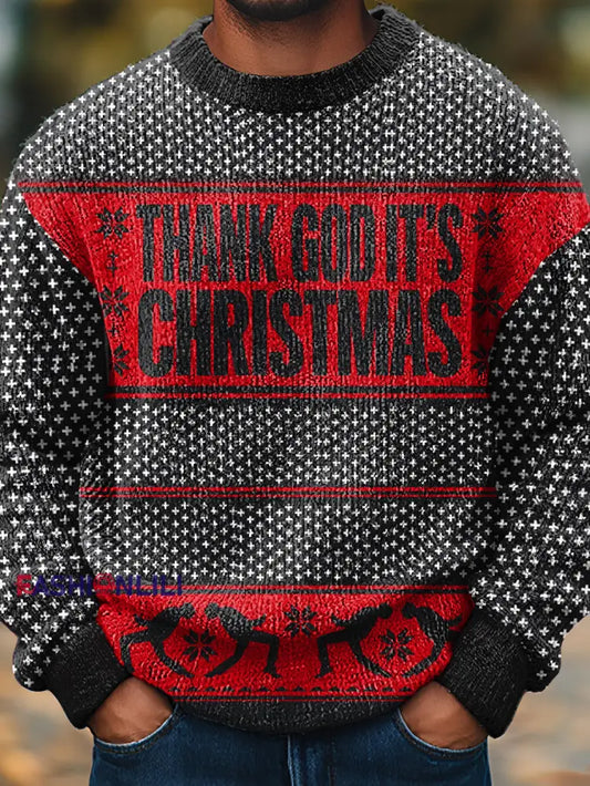 Men’s Rock Band Inspired Christmas Holiday Sweater As picture / S