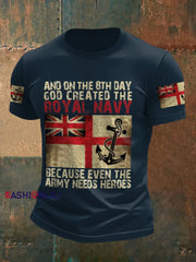 Men’s Royal Navy Veteran On The 8th Day Printed T-shirt Navy Blue / S