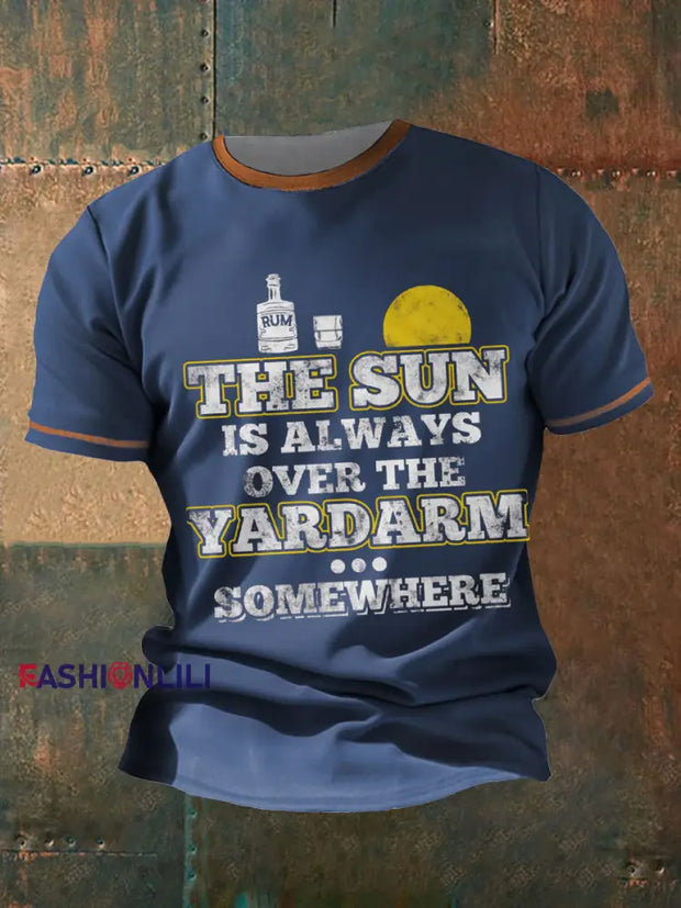 Men’s Royal Navy Veteran Rum Printed T-shirt Navy Blue / S