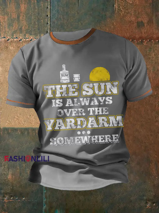 Men’s Royal Navy Veteran Rum Printed T-shirt Light Gray / S