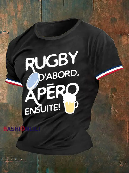 Men’s Rugby Et Apéro Short Sleeves T-shirt Black / S