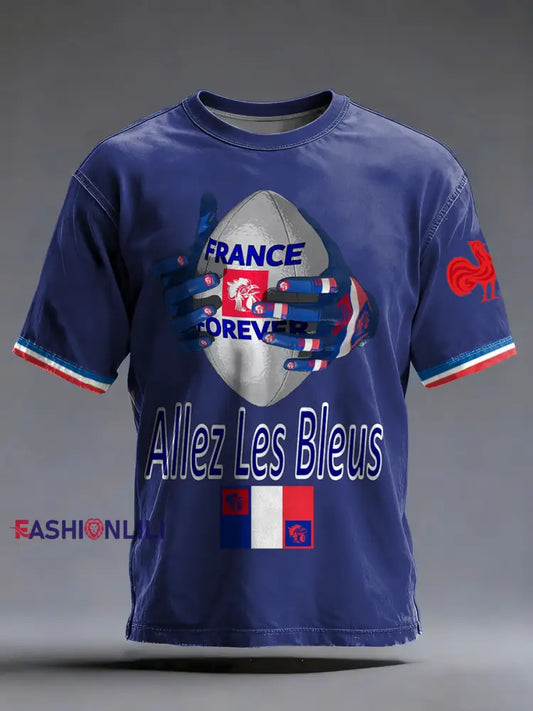 Men’s Rugby Short Sleeves T-shirt Navy Blue / S