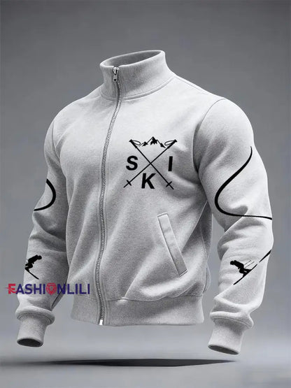 Men’s Santa Claus Ski Jackets Light Gray / S