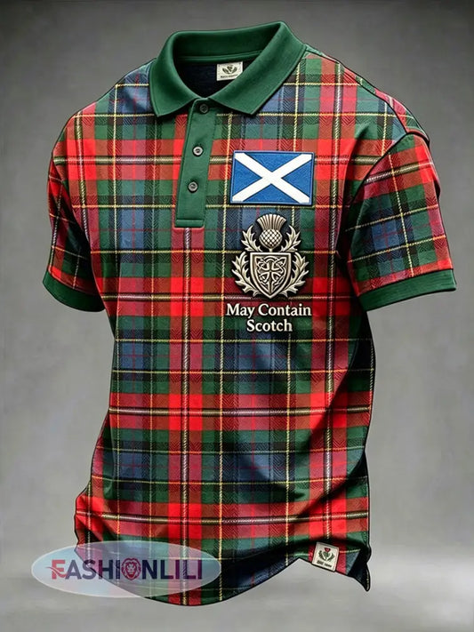 Men’s Scotch Whisky Short Sleeve Top - As picture / S
