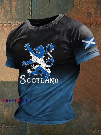 Men’s Scotland Flag Casual T-Shirt Blue / S