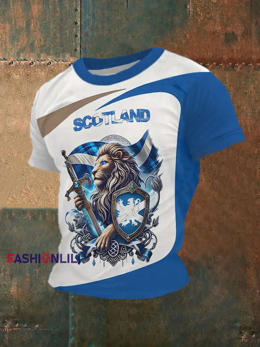 Men’s Scotland Flag Casual T-Shirt Blue / S