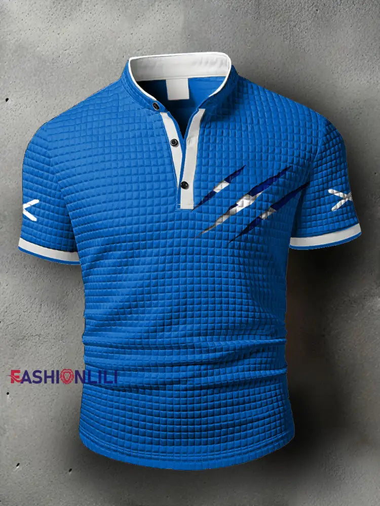 Men’s Scotland Flag Proud The Brave Printed Casual Tops Blue / S