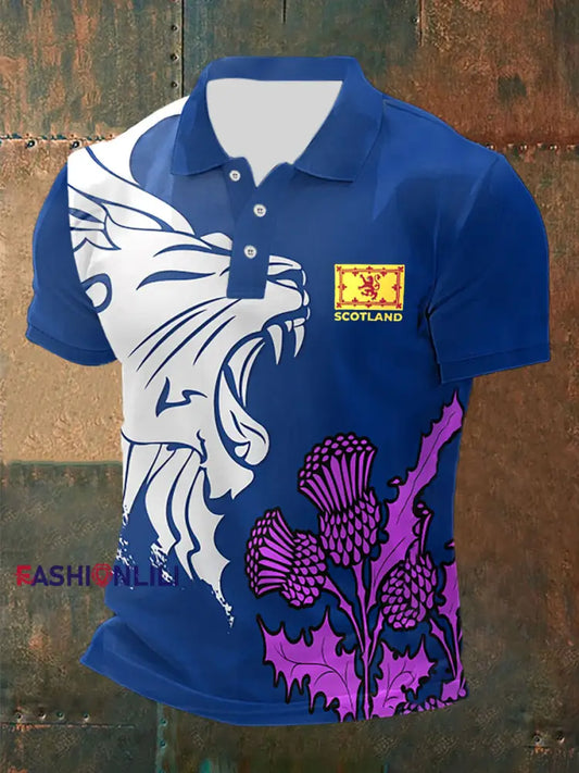 Men’s Scotland Flag Short Sleeve Top Blue / S