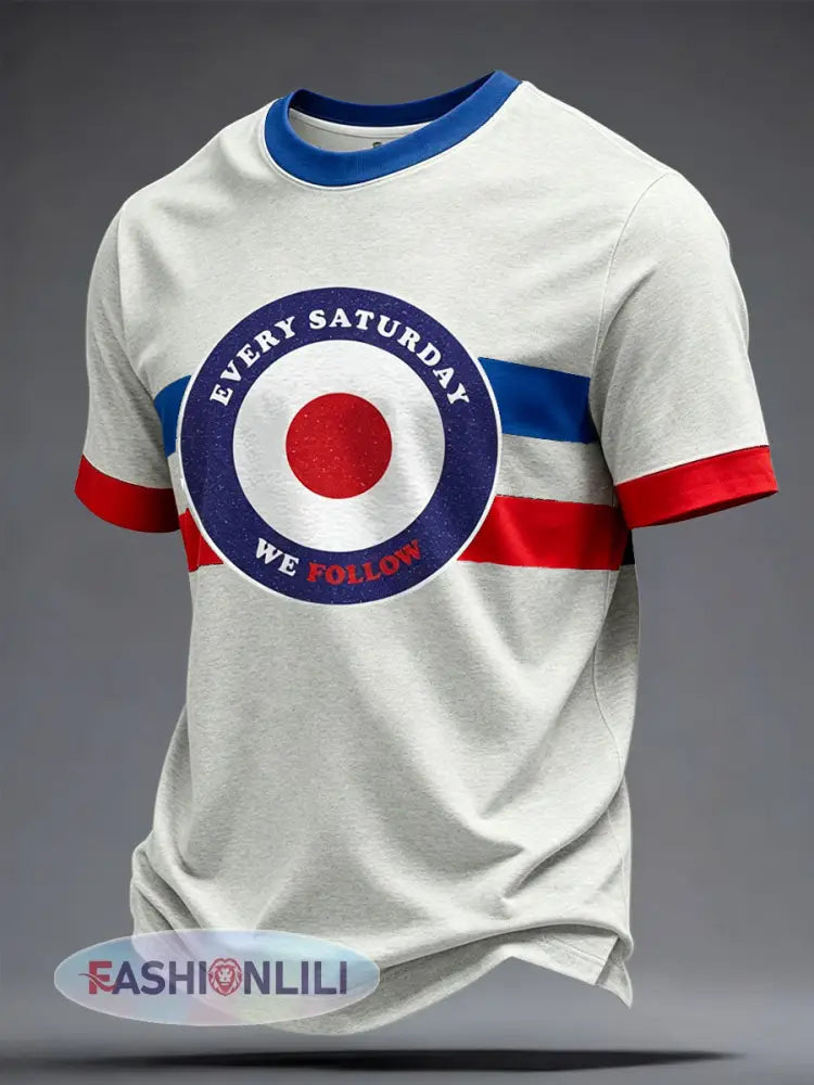 Men’s Scotland Football Lover Printed T-Shirt - Light Gray / S