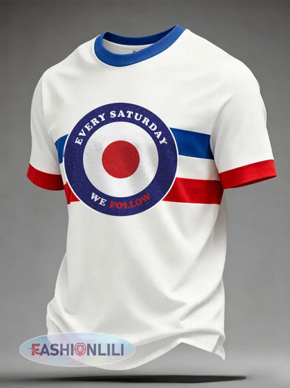 Men’s Scotland Football Lover Printed T-Shirt - White / S