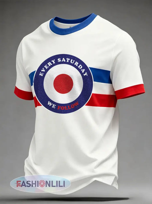 Men’s Scotland Football Lover Printed T-Shirt - White / S