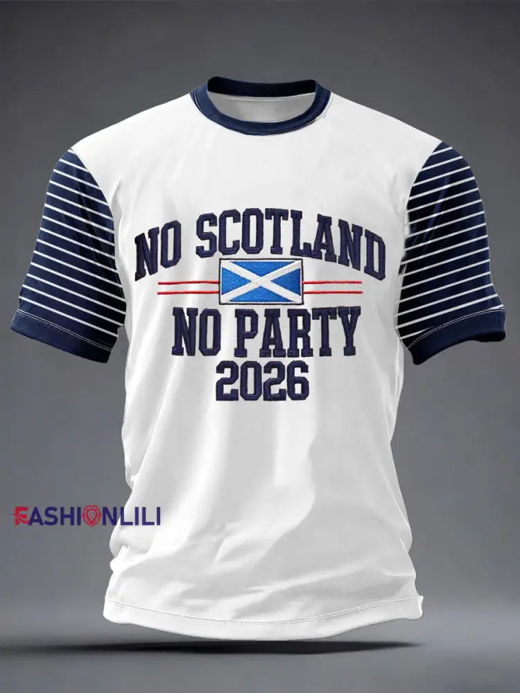 Men’s Scotland Football Tartan Army Printed T-shirt White / S