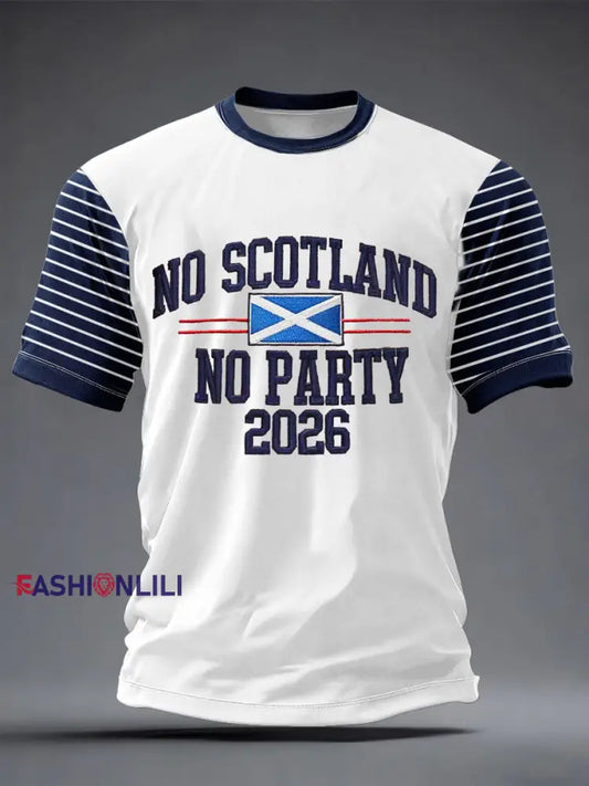 Men’s Scotland Football Tartan Army Printed T-shirt White / S