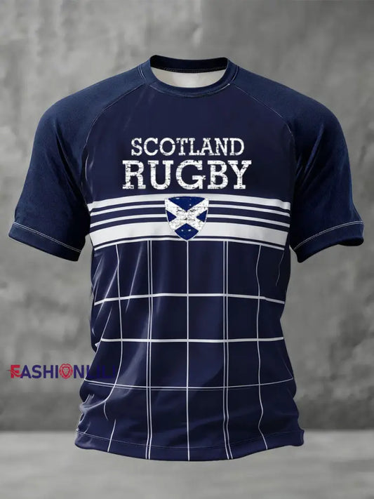 Men’s Scotland Rubgy Lover Printed T-shirt Navy Blue / S