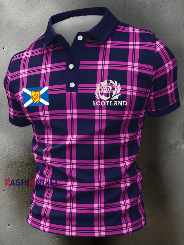 Men’s Scotland Rugby Lover Printed Casual Tops As picture / S