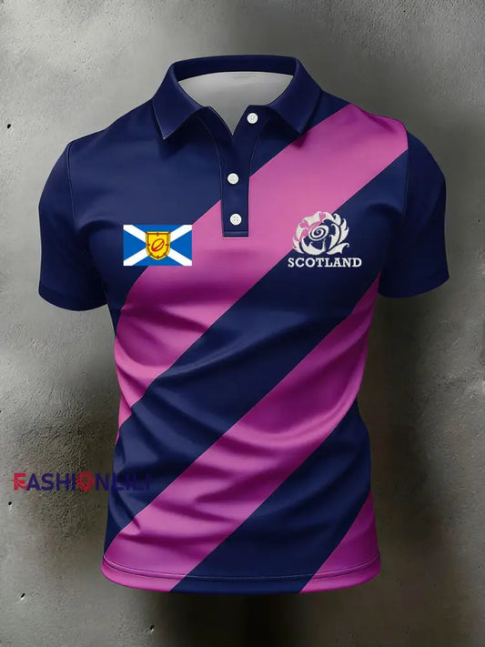 Men’s Scotland Rugby Lover Printed Casual Tops As picture / S
