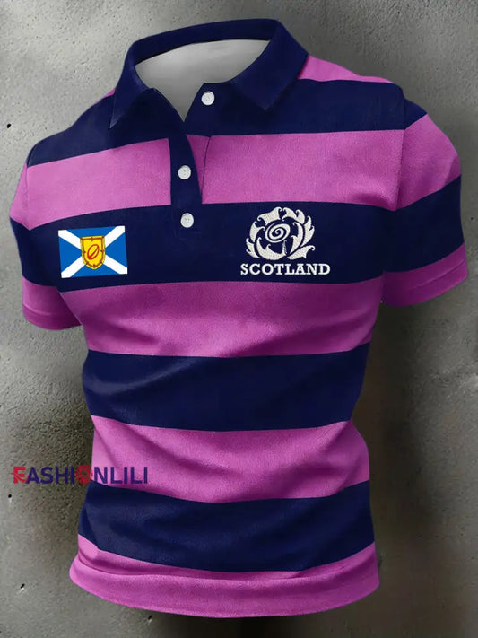 Men’s Scotland Rugby Lover Printed Casual Tops As picture / S
