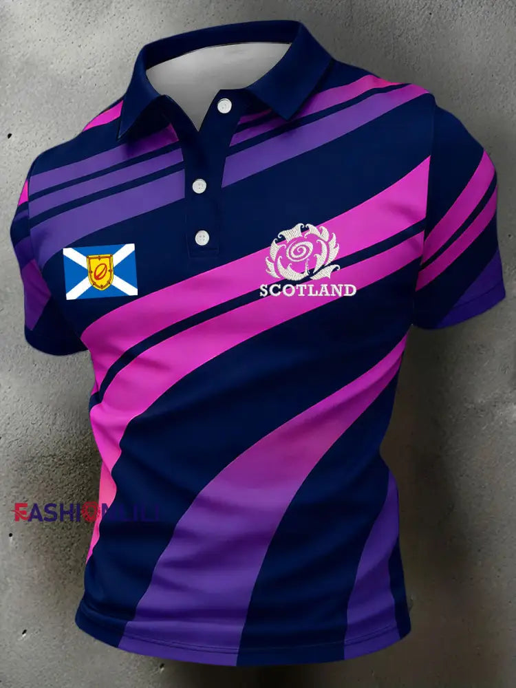 Men’s Scotland Rugby Lover Printed Casual Tops As picture / S