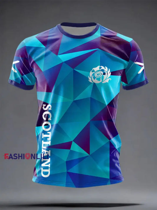 Men’s Scotland Rugby Lover Printed T-shirt Blue / S