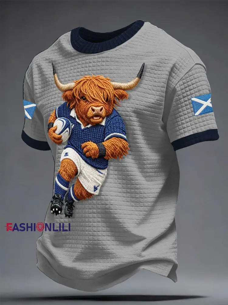 Men’s Scotland Rugby Lover Printed T-shirt Light Gray / S