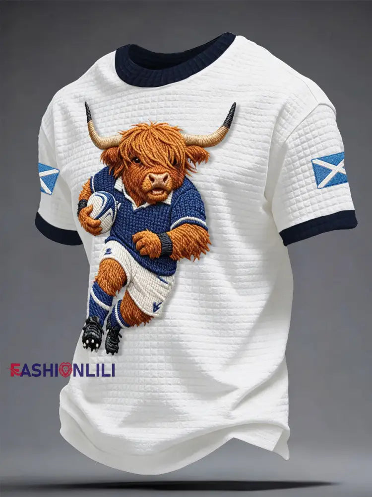 Men’s Scotland Rugby Lover Printed T-shirt White / S