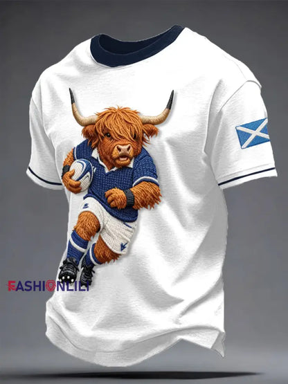 Men’s Scotland Rugby Lover Printed T-shirt White / S