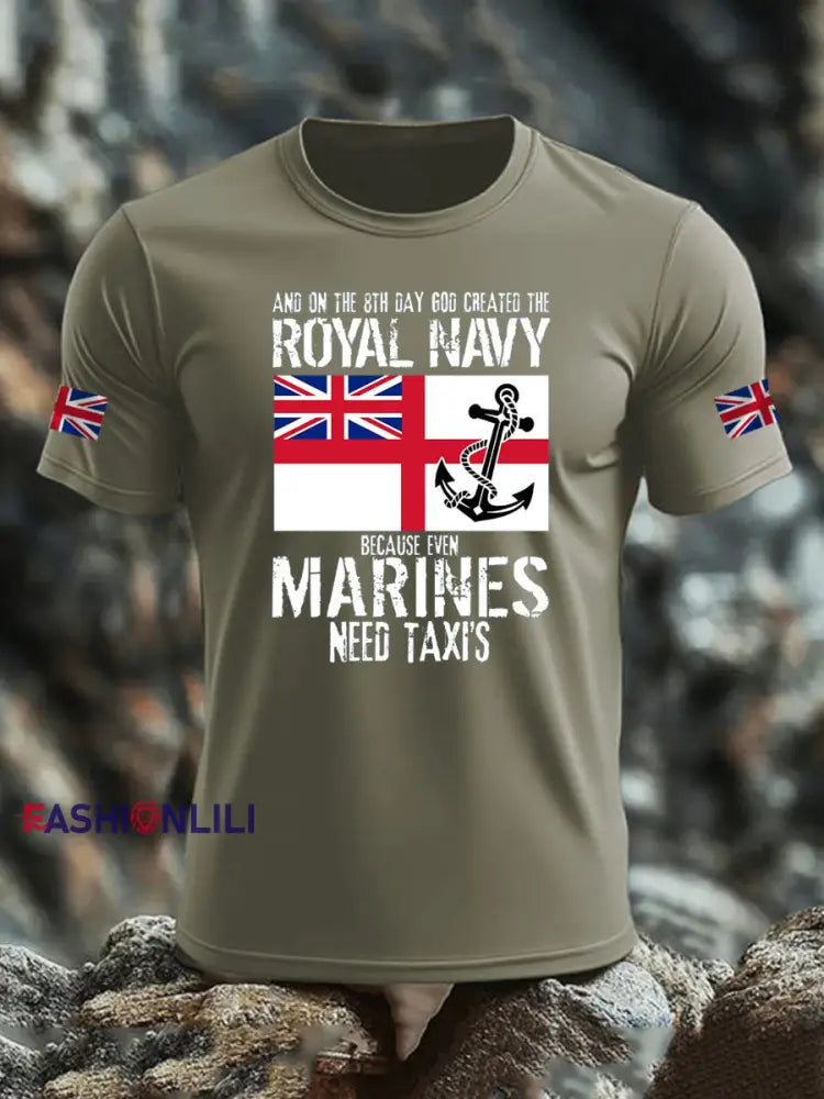 Men’s Scotland United Kingdom Print imitation cotton short-sleeved T-shirt Army Green / S