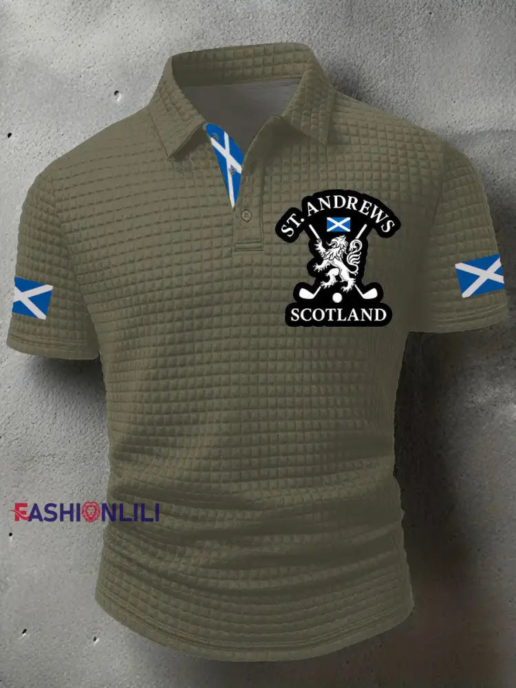 Men’s Scotland United Kingdom short sleeve shirt Army Green / S