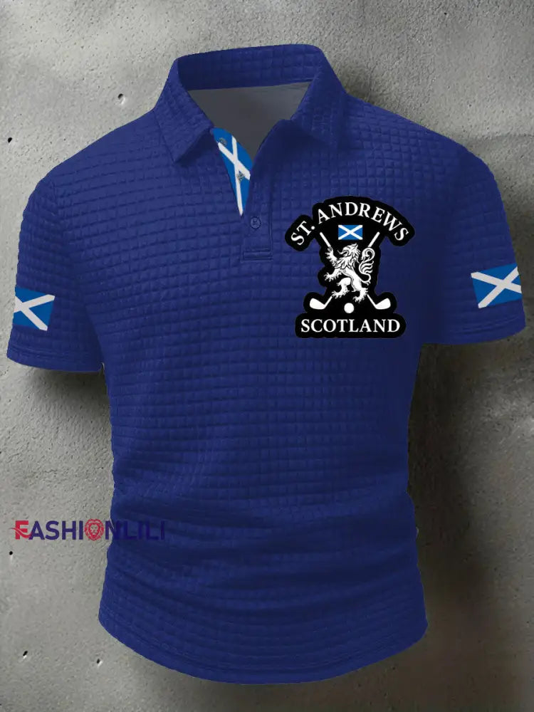 Men’s Scotland United Kingdom short sleeve shirt Blue / S