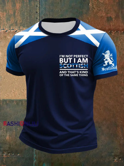 Men’s Scottish Flag Short Sleeves T-shirt Navy Blue / S