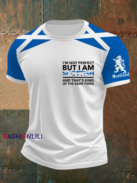 Men’s Scottish Flag Short Sleeves T-shirt White / S