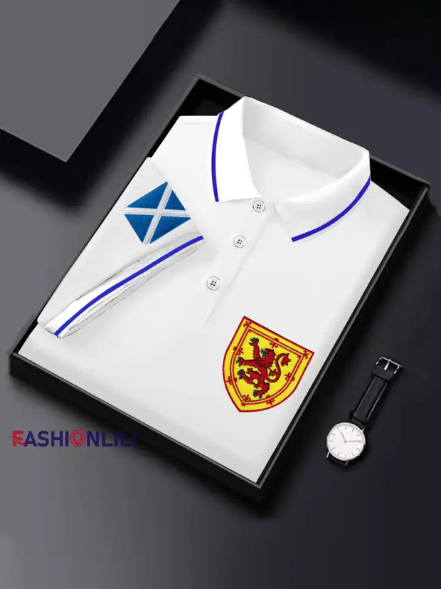 Men’s Scottish Flag Short Sleeves Top White / S