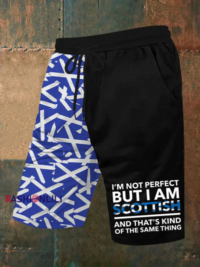 Men’s Scottish Flag Shorts Black / S