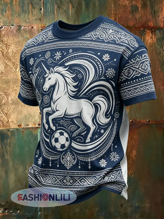 Men’s Scottish Football Match Cheering Art Print Short-Sleeve T-Shirt - A / S