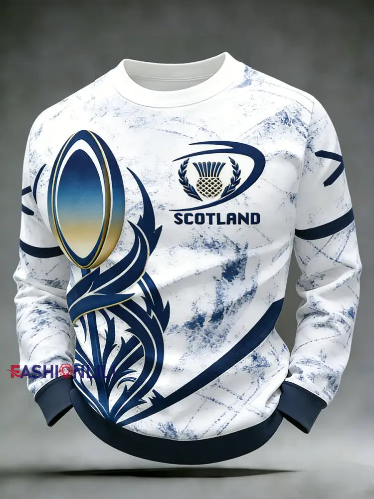 Men’s Scottish Rugby Print Polo Shirt A / S