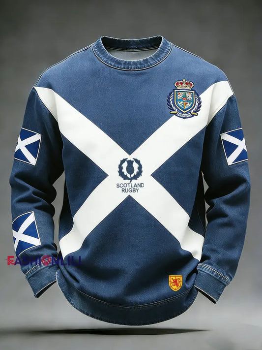 Men’s Scottish Rugby Print Polo Shirt A / S