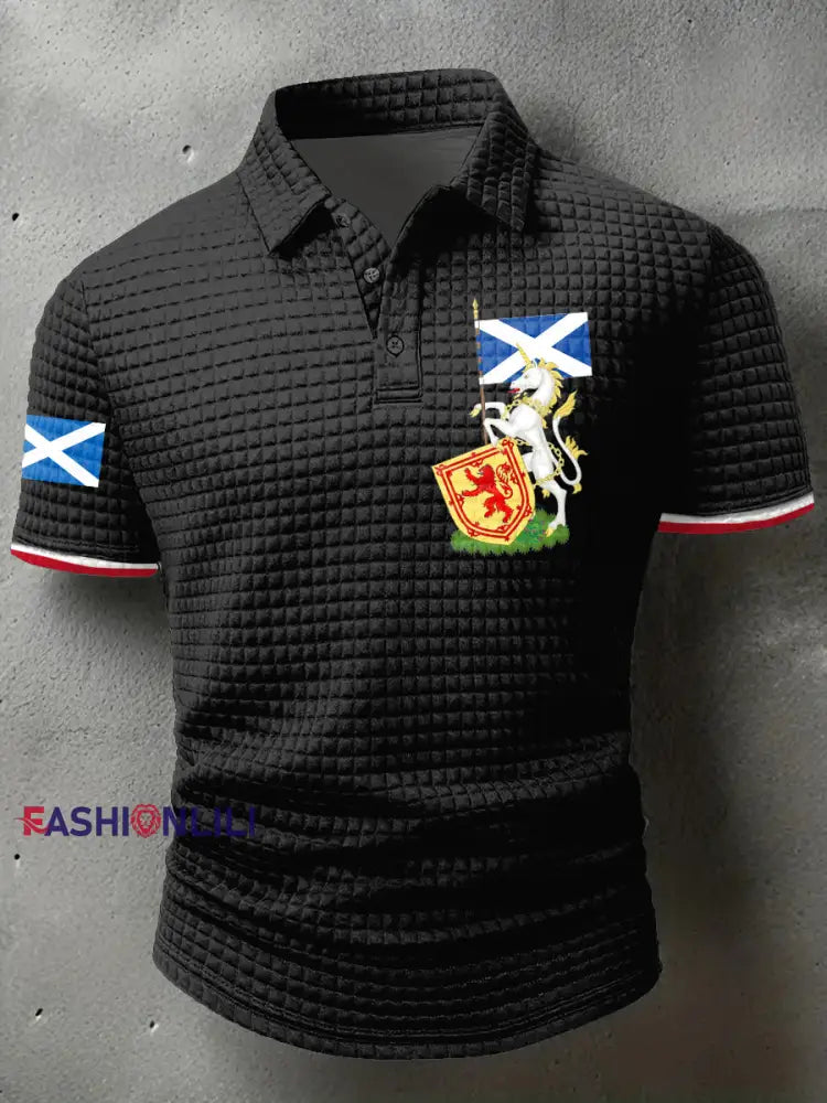 Men’s Scottish Unicorn short sleeve shirt Black / S