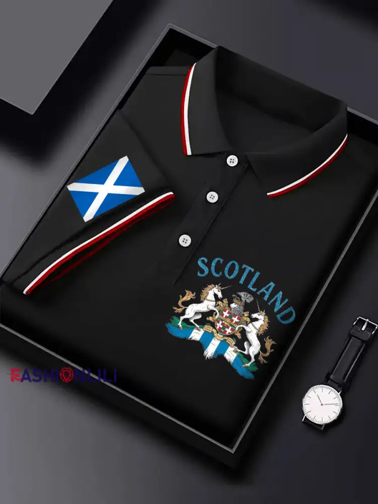 Men’s Scottish Unicorn short sleeve shirt Black / S