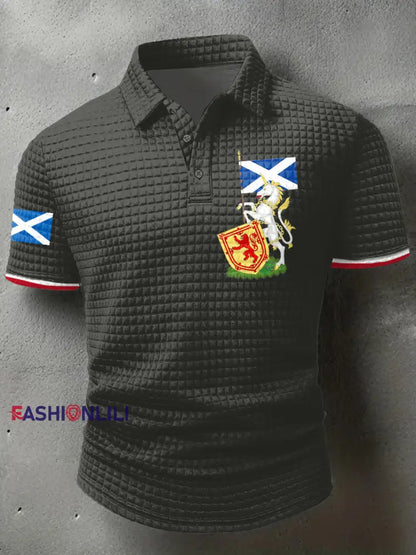 Men’s Scottish Unicorn short sleeve shirt Dark Gray / S