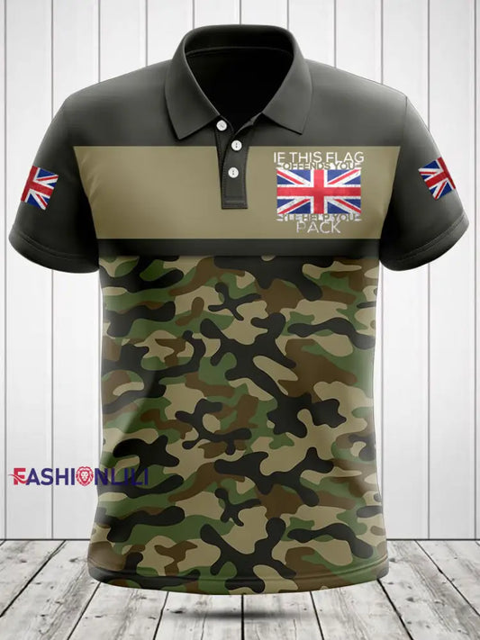 Men’s short sleeve polo shirt Army Green / S