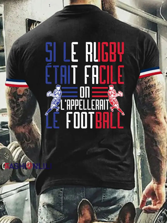 Men’s Si Le Rugby Etait Facile Ca S’appellerait Du Foot Short Sleeves T-shirt Black / S