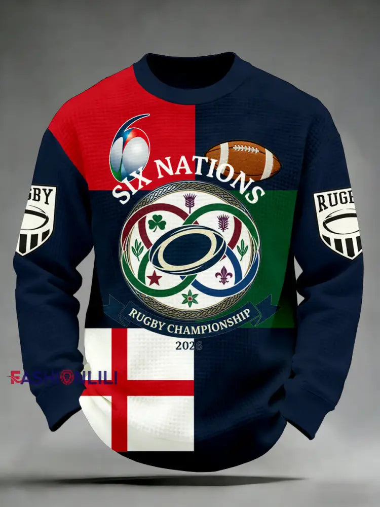 Men’s Six Nations Tournament Rugby Print Long Sleeve A / S